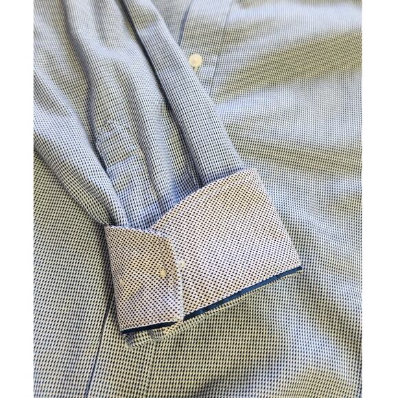Ted Baker Endurance Hensley Blue Button Down Dress Shirt Men 15.5 Neck NWOT - Picture 6 of 11
